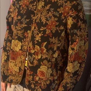 Floral Russian throw on fashion sweater